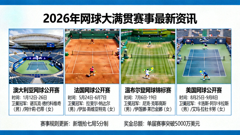 2026年网球大满贯赛事最新资讯